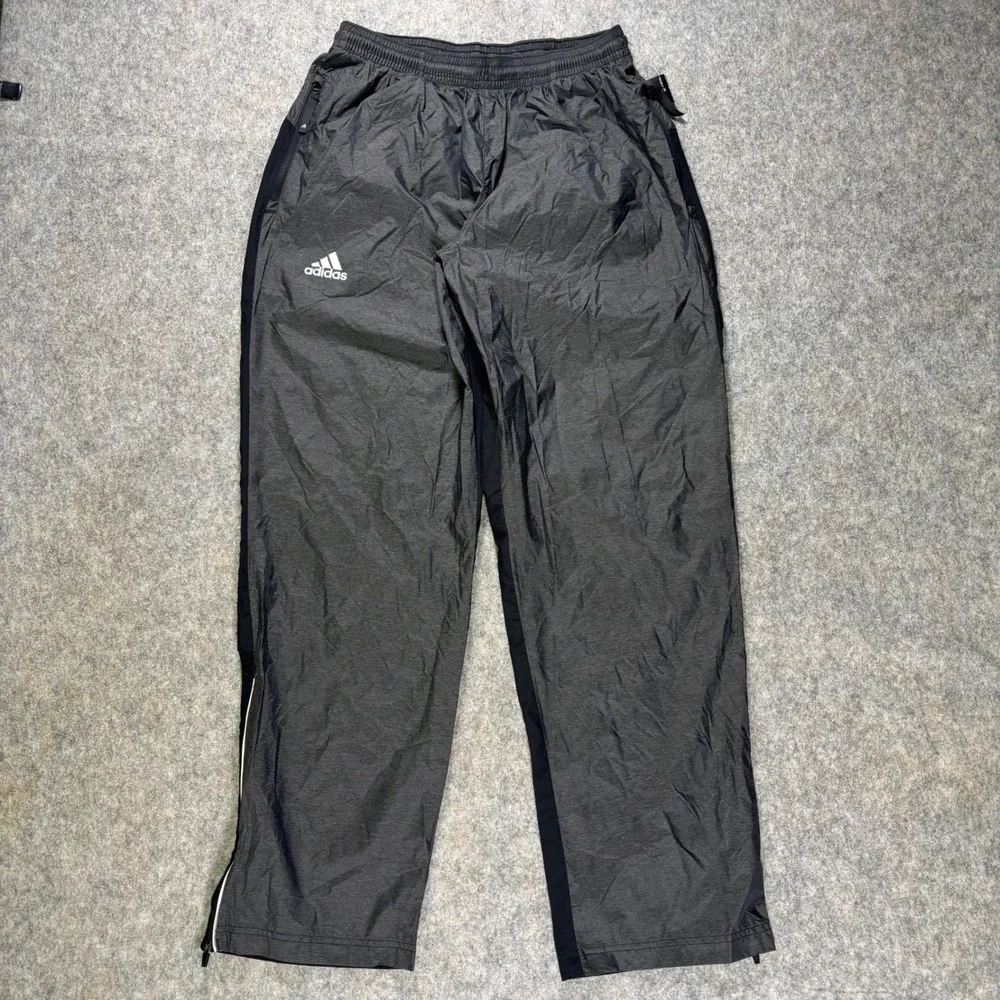 Adidas Men'sWindbreaker Track Pants ‎ MV Woven Black Grey Size M NWT Athletic